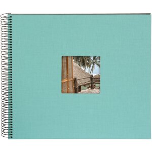 Goldbuch Álbum espiral Bella Vista aqua 34x30 cm 40 páginas negras