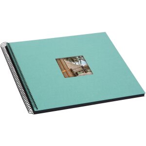 Goldbuch Álbum espiral Bella Vista aqua 34x30 cm 40 páginas negras