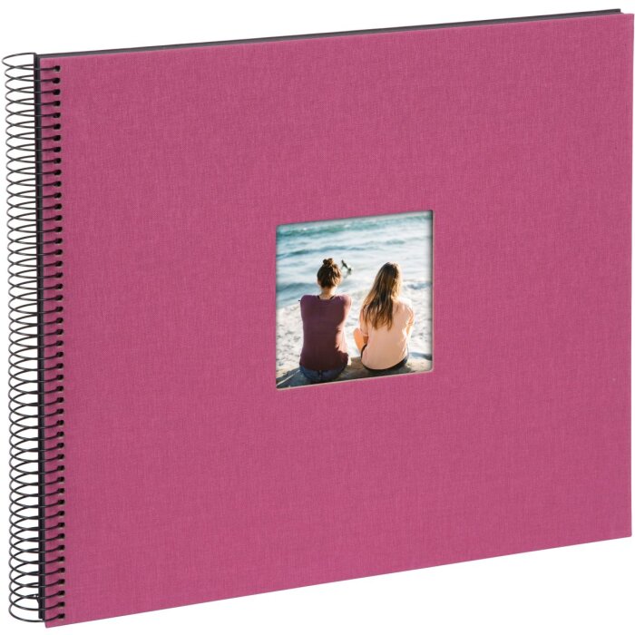 Álbum espiral Goldbuch Bella Vista fucsia 34x30 cm 40 páginas negras