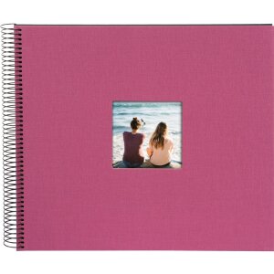 Álbum espiral Goldbuch Bella Vista fucsia 34x30 cm 40 páginas negras