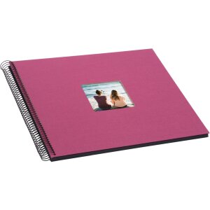 Álbum espiral Goldbuch Bella Vista fucsia 34x30 cm 40 páginas negras