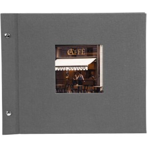 Goldbuch Álbum de rosca Bella Vista gris 30x25 cm 40 páginas negras