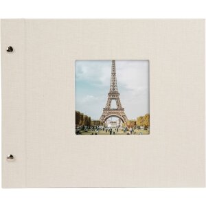 Goldbuch Álbum de rosca Bella Vista gris arena 30x25 cm 40 páginas blancas