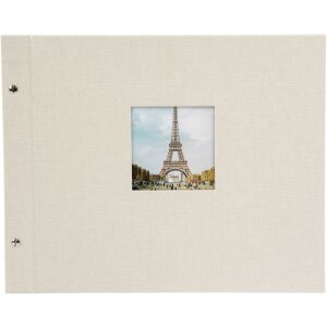 Goldbuch Álbum de rosca Bella Vista gris arena 39x31 cm 40 páginas negras