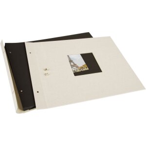 Goldbuch Álbum de rosca Bella Vista gris arena 39x31 cm 40 páginas negras
