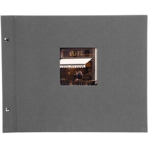 Goldbuch Álbum de rosca Bella Vista gris 39x31 cm 40 páginas negras