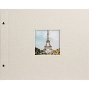 Goldbuch Álbum de rosca Bella Vista gris arena 39x31 cm 40 páginas blancas