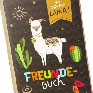 Goldbuch Libro de Amigos A5 HAPPYlife Lama 15x21 cm 88 páginas ilustradas