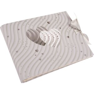 Goldbuch Guest Álbum de espiral Corazones de plata 29x23 cm 50 páginas blancas