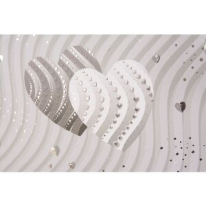 Goldbuch Guest Álbum de espiral Corazones de plata 29x23 cm 50 páginas blancas