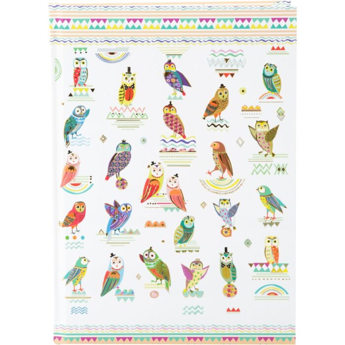Cuaderno A5 en blanco Búhos
