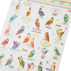 Cuaderno A5 en blanco Búhos