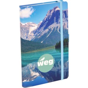 Cuaderno en blanco En las montañas de la carretera