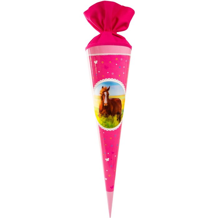 Cono escolar 70 cm - 3D caballo amor