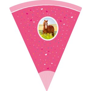 Cono escolar 70 cm - 3D caballo amor