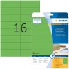 Etiquetas de color Herma SPECIAL A4, 105 x 37 mm, papel removible verde mate