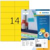 Etiquetas de color Herma SPECIAL A4, 105 x 42,3 mm, amarillas, adhesivo permanente