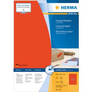 Etiquetas de color Herma SPECIAL A4, 105 x 42,3 mm,...