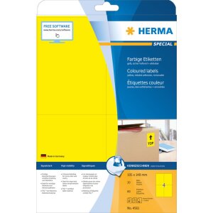 Etiquetas de color Herma SPECIAL A4, 105 x 148 mm,...