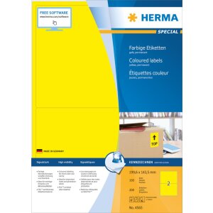 Etiquetas de color Herma SPECIAL A4, 199,6 x 143,5 mm,...