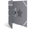 Herma Motif Folder A4 Estrellas - Gris con borde
