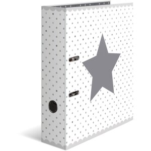 Carpeta Herma Motivo A4 Estrellas - Blanco Punteado