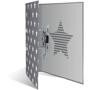 Herma Motif Folder A4 Stars - Gris con estrellas blancas