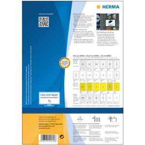 Herma SPECIAL etiquetas de lámina para exteriores resistentes a la intemperie A4, 99,1 x 139 mm, blancas, adhesión extremadamente fuerte, estirables