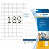 Etiquetas Herma SPECIAL Power A4, 25,4 x 10 mm, blancas, adhesivo extremadamente fuerte, de papel