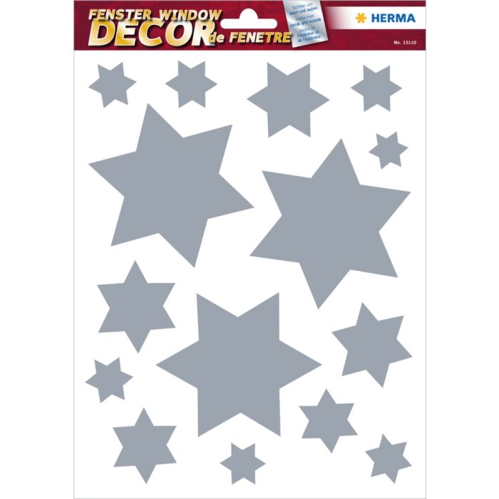 Herma DECOR Calco Estrellas Plata