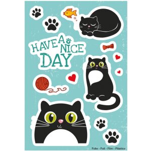 Herma MAGIC Sticker Gato sorprendido, papel de aluminio