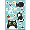 Herma MAGIC Sticker Gato sorprendido, papel de aluminio