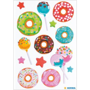 Herma MAGIC Sticker Sweeties con purpurina brillante