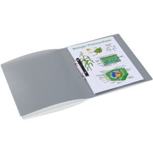 Carpeta de anillas Herma A4 gris translúcido