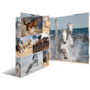 Carpeta de anillas Herma A4 de cartón Caballos 4D