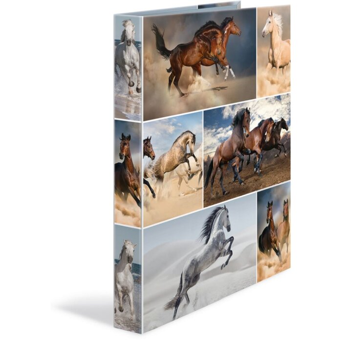 Carpeta de anillas Herma A4 de cartón Caballos 2D