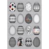 Herma DECOR Sticker Happy Easter Egg Set Negro Blanco