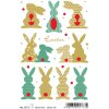 Herma MAGIC Sticker Felices Pascuas Conejitos de Oro, papel de aluminio glimmered