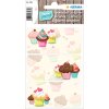 Herma DECOR Sticker Cupcakes 3 hojas 9 papel adhesivo para regalos y tarjetas
