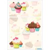 Herma DECOR Sticker Cupcakes 3 hojas 9 papel adhesivo para regalos y tarjetas