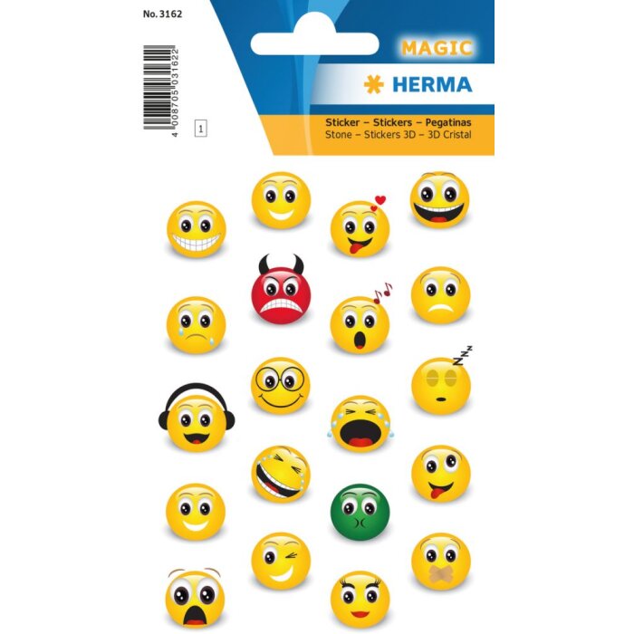 Herma MAGIC Sticker Emojis, Piedra