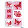 Herma MAGIC Pegatina Rosa Corazón, Seda