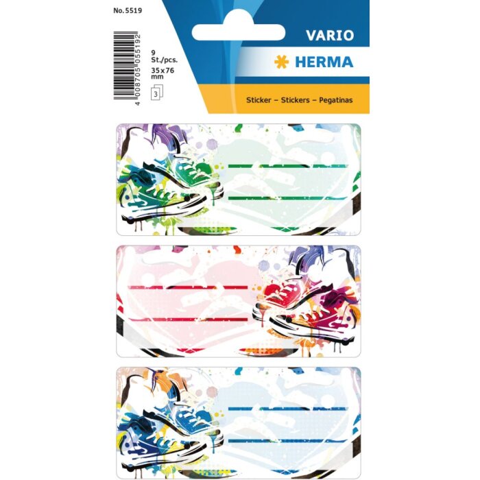 Etiquetas escolares Herma VARIO Chucks