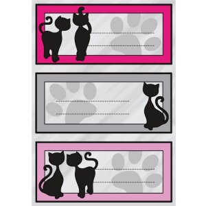 Etiquetas escolares Herma VARIO Gatos negros