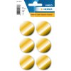 Herma DECOR etiquetas doradas Ø 32 mm, adhesivo permanente