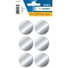 Etiquetas plateadas Herma DECOR Ø 32 mm, adhesivo permanente