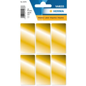 Herma DECOR etiquetas doradas 26 x 54 mm, adhesivo...