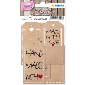 Etiqueta regalo Herma HOME Naturaleza, con hilo