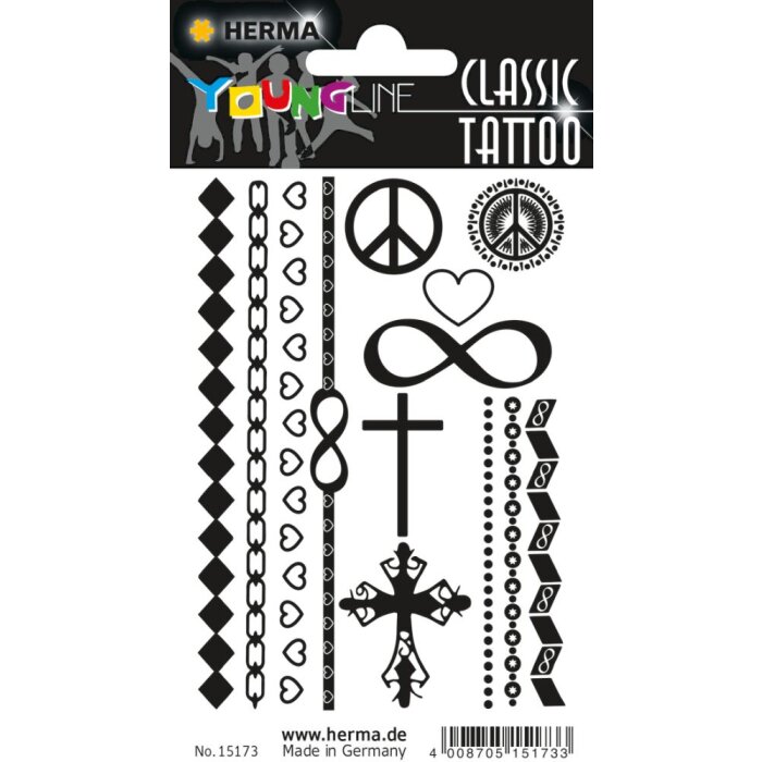 Herma FASHIONLine CLASSIC Tattoo Negro Amor