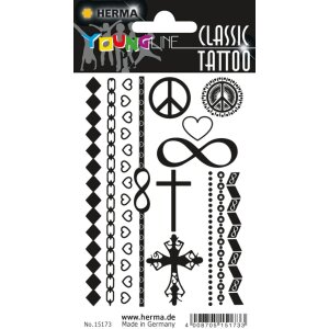 Herma FASHIONLine CLASSIC Tattoo Negro Amor
